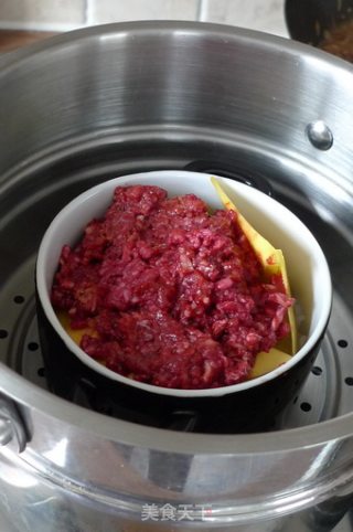 秋天的金瓜牛肉饭——无油版超香蒸制美食的做法步骤：6