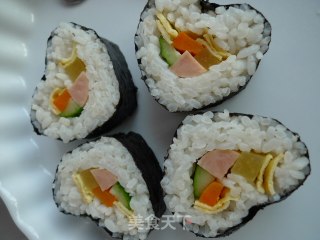 【花样寿司】----心形寿司的做法步骤：14