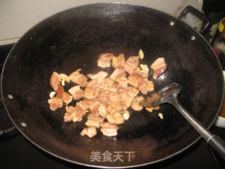 布包豆腐炒肉片的做法步骤：6