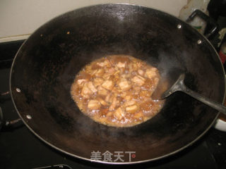 布包豆腐炒肉片的做法步骤：7