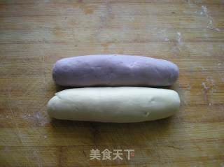 千层紫薯双色鲜肉饼的做法步骤：3