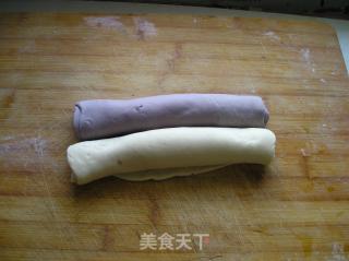 千层紫薯双色鲜肉饼的做法步骤：5