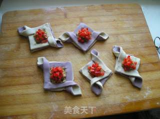 千层紫薯双色鲜肉饼的做法步骤：17