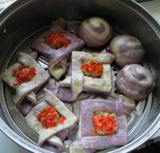 千层紫薯双色鲜肉饼的做法步骤：19
