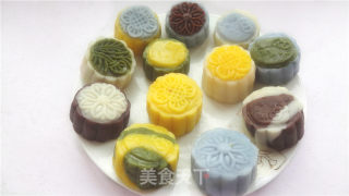 彩色缤纷的冰皮月饼的做法步骤：11