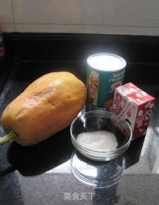 木瓜鲜奶露的做法步骤：1