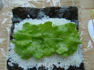 【花样寿司】----生菜沙拉寿司的做法步骤：4