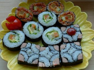 【花样寿司】----寿司便当的做法步骤：1