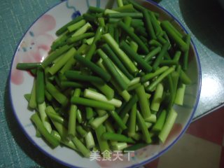 蒜苔肉丝的做法步骤：2