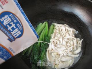 鸡脯扒小白菜的做法步骤：8