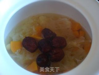 【南瓜的花样年华】南瓜银耳红枣羹的做法步骤：5