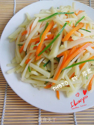 【素菜】葱油土豆丝的做法步骤：12