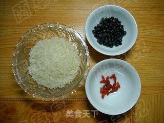 枸杞黑豆粥的做法步骤：1