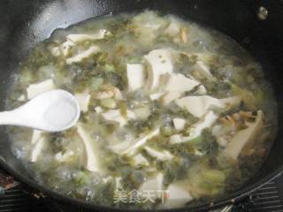 虾干酸菜豆腐汤的做法步骤：6