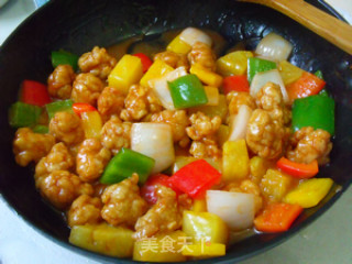 菠萝咕噜肉的做法步骤：9