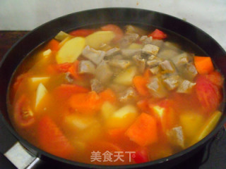 番茄烧牛腩的做法步骤：6