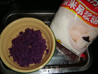 紫薯糯米糍的做法步骤：1