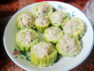 猪肉酿苦瓜的做法步骤：6