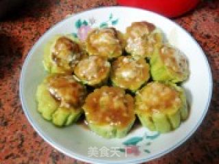 猪肉酿苦瓜的做法步骤：8