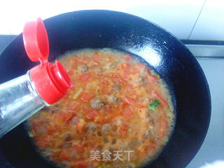 牛肉丸子菜心汤的做法步骤：7