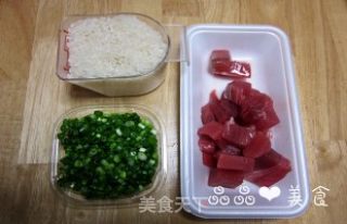 葱香鲔鱼蓉饭的做法步骤：1