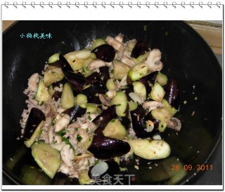 肉末口菇烧茄子的做法步骤：7