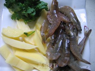 芝香土豆虾的做法步骤：2