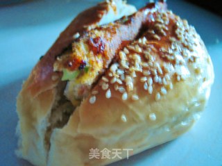 饭菜一体之田园鸡块热狗的做法步骤：9