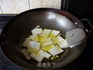 蓬哈菜煎豆腐的做法步骤：6