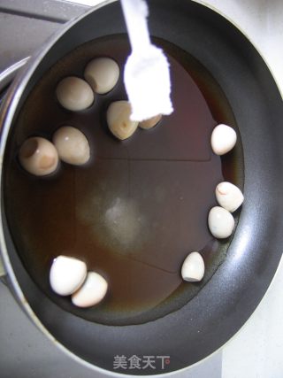 菜花烧鹌鹑蛋的做法步骤：6