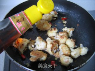 椒盐菜花的做法步骤：6