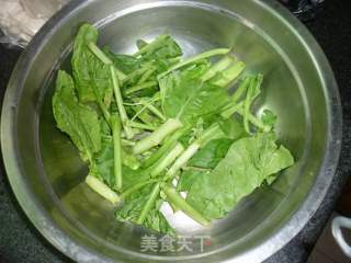 青菜炒鱿鱼干的做法步骤：2