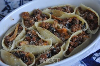 鸡油菌酱肉烤大贝壳面 - Conchiglioni的做法步骤：4