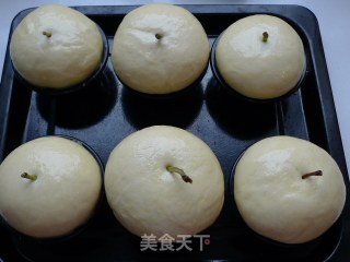松软可口的----奶香苹果面包的做法步骤：10