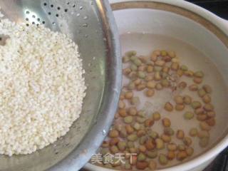 蒲公英花红豆糯米粥的做法步骤：3