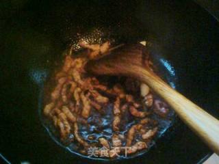 青椒胡萝卜炒肉丝的做法步骤：8