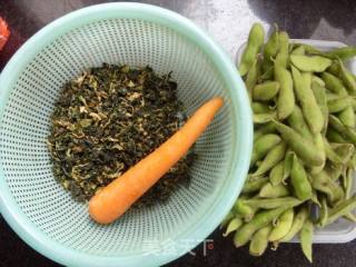 梅干菜炒毛豆的做法步骤：1