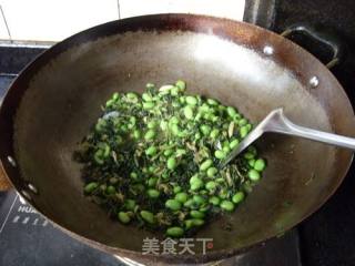 梅干菜炒毛豆的做法步骤：9