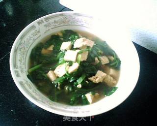 小白菜炖冻豆腐的做法步骤：9