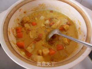 风情咖喱鸡肉火锅的做法步骤：15