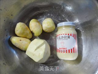 沙拉拌两芋的做法步骤：1