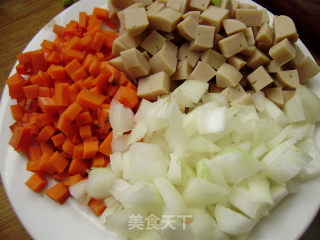 健康主食----菠菜叶炒米饭的做法步骤：3