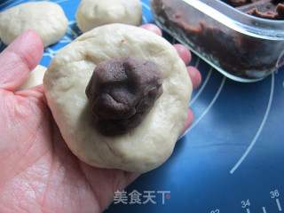 中种全麦红豆面包的做法步骤：7