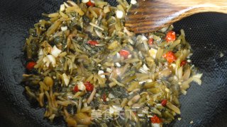 萝卜菜炒毛豆的做法步骤：6