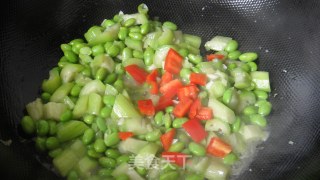 丝瓜炒毛豆的做法步骤：8
