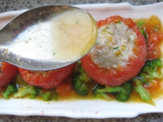番茄酿肉的做法步骤：10