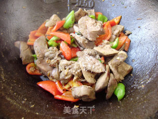 家常菜----辣椒炒鸡肝的做法步骤：7