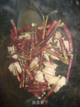 八月豆炒肉片的做法步骤：5