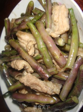 八月豆炒肉片的做法步骤：7
