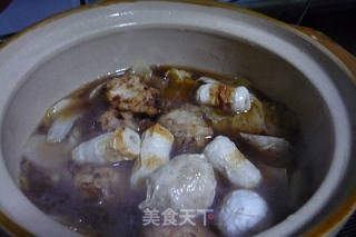 萝卜丸子炖粉丝白菜的做法步骤：8